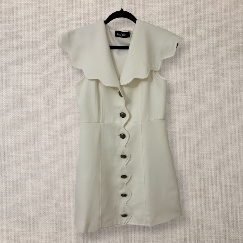 fab'rik Cream and Black Dress